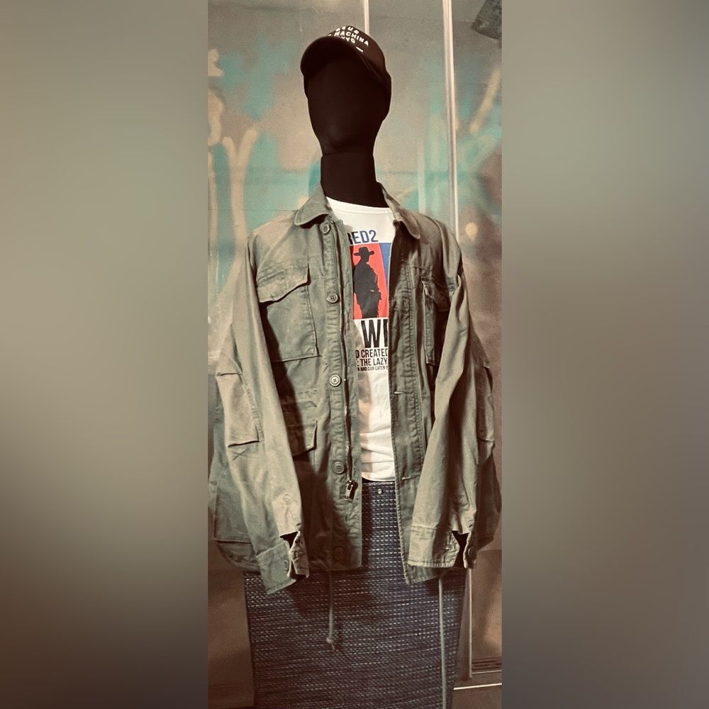 Aeropostale Utility Jacket - XL - Army Green Bikercore Jacket Military GorpCore